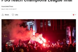 庆祝晋级酿悲剧！ESPN：巴黎球迷赛后庆祝活动3人受伤，43人被捕