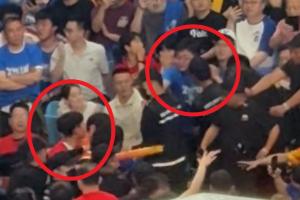看球需冷静！北京广厦两队球迷发生冲突被安保人员及时制止