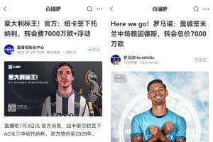 托纳利+赖因德斯一共花了米兰4000万 分别7000万去了纽卡和曼城