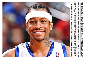 3次一阵&4届得分王&11届全明星&01年MVP！艾弗森50岁生日快乐🎂